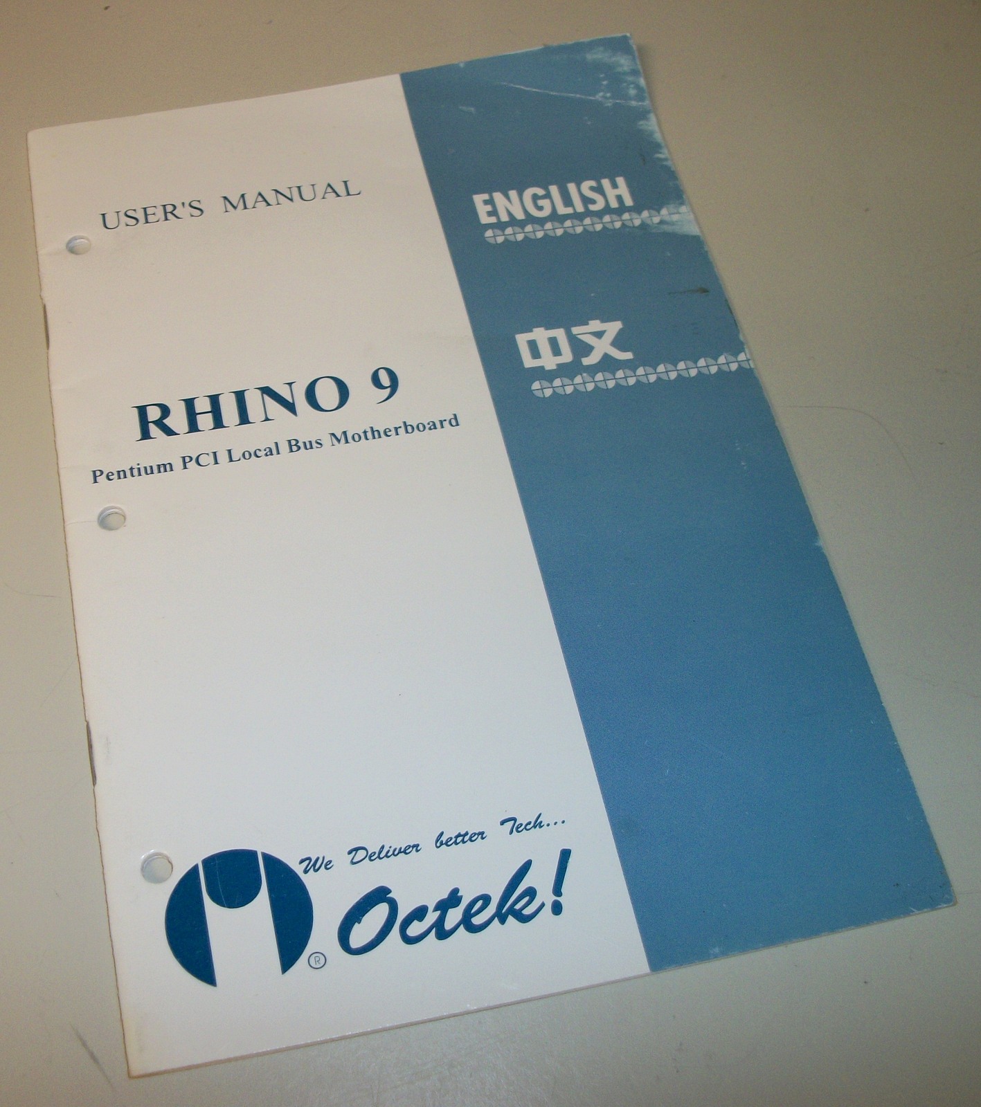 Octek Rhino 9 Mainboard Motherboard User's Guide Manual Book Pentium MMX 1996