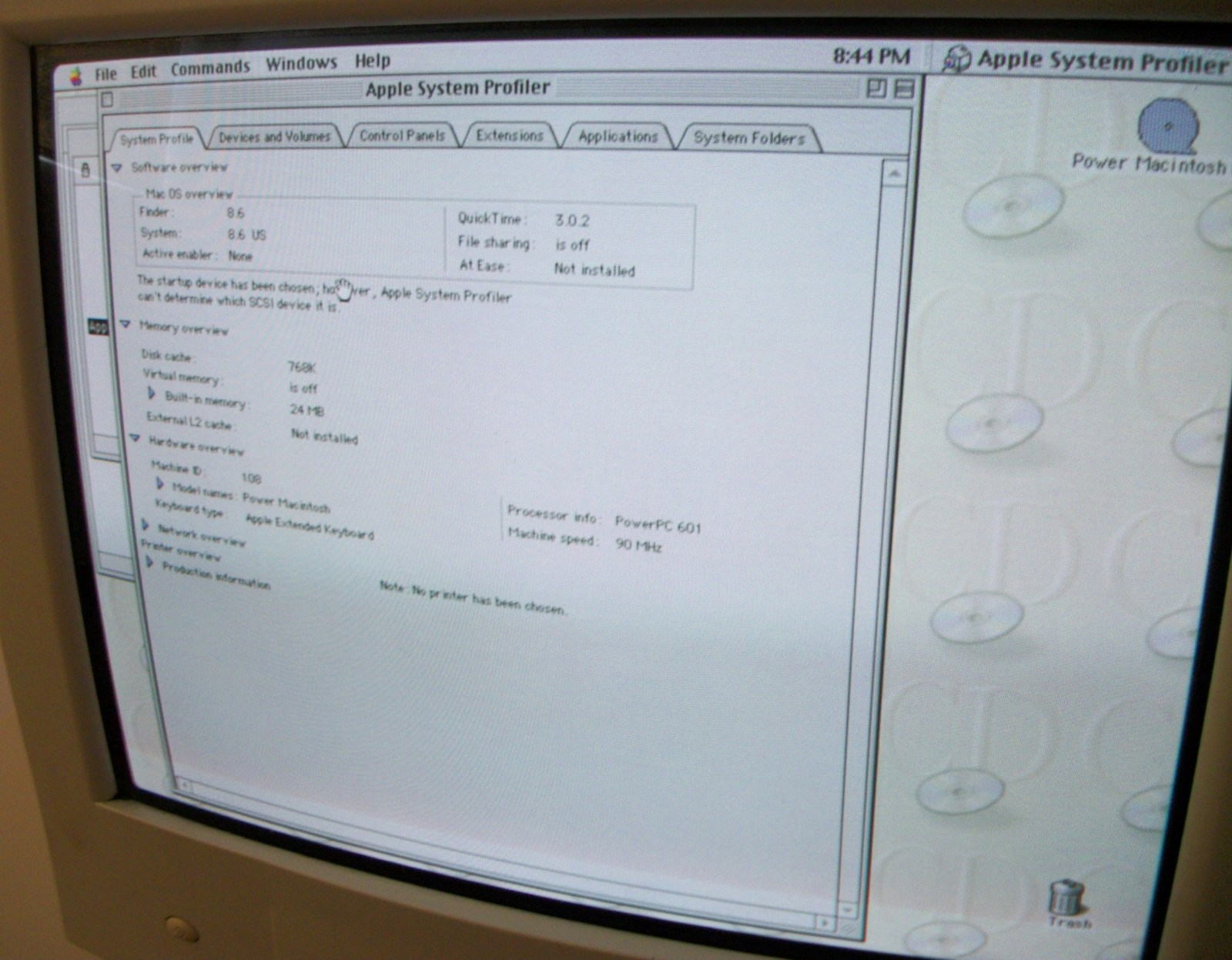 Apple Power Macintosh PowerMac 7200/90 90MHz PowerPC 601 24MB RAM NO HDD - Image 22