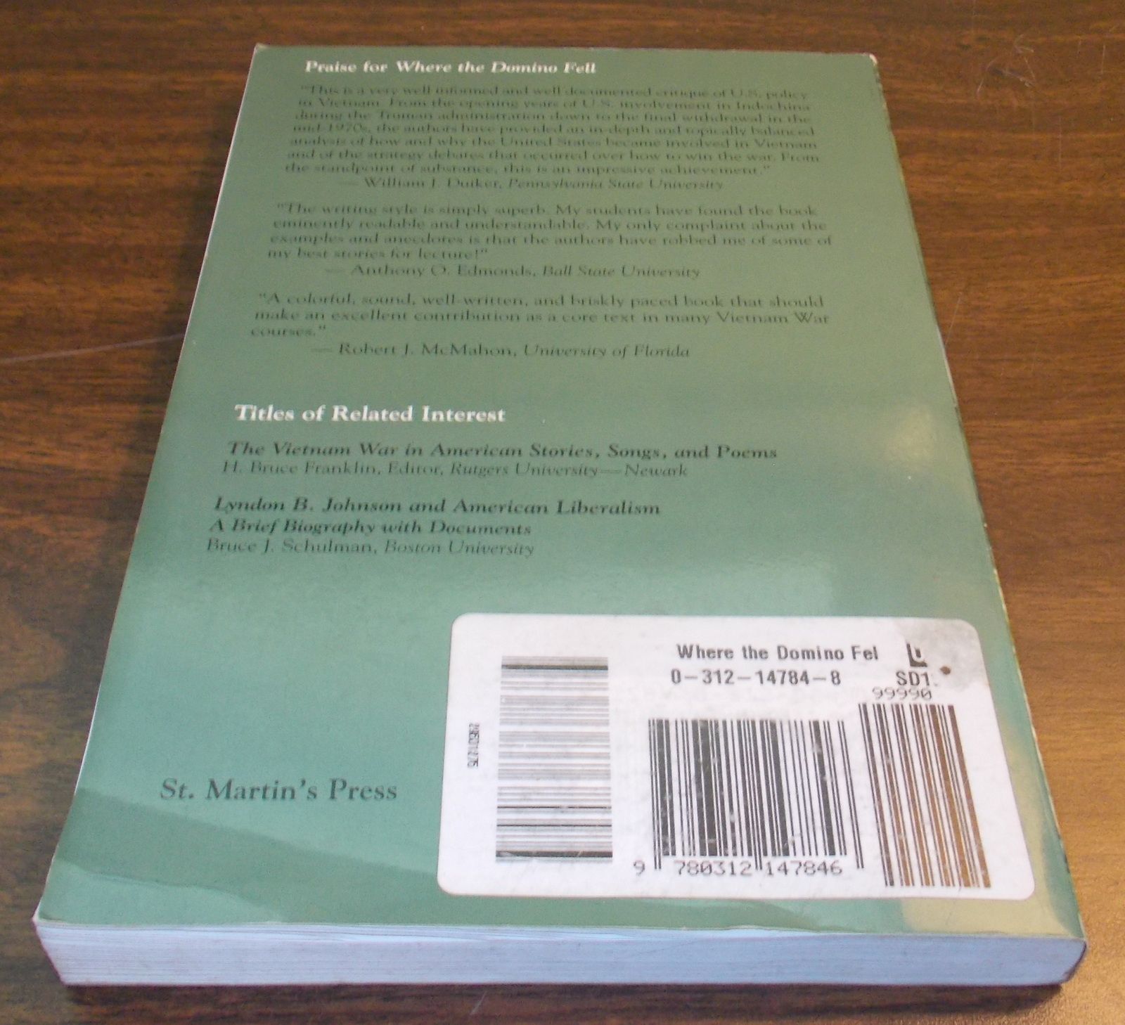 Where The Domino Fell America And Vietnam 1945-1995 by Olson & Roberts 1996 - Image 2
