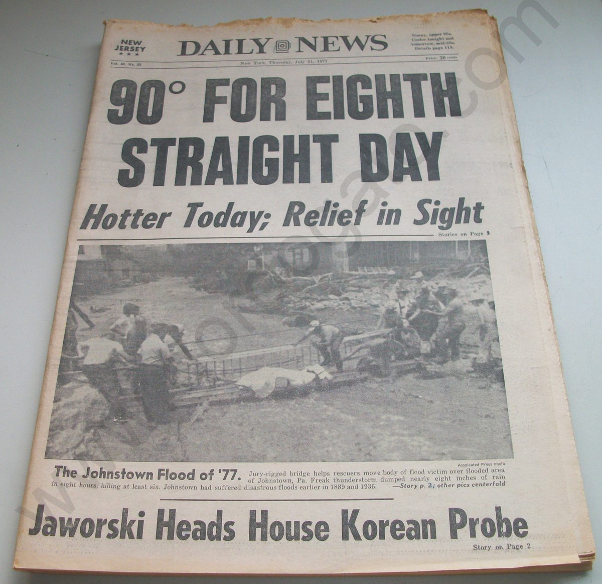 Daily News - Thursday, July 21, 1977 90 For Eighth Straight Day