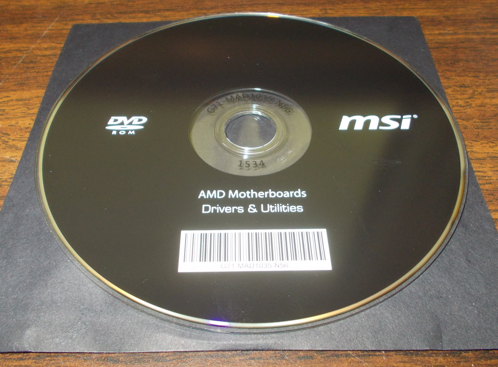 ISO Image of Original Driver DVD Disc for MSI AM1I ITX Motherboard 2014