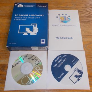 Acronis True Image 2014 Family Pack for 3 Computers Backup Software w/ Box, Disc