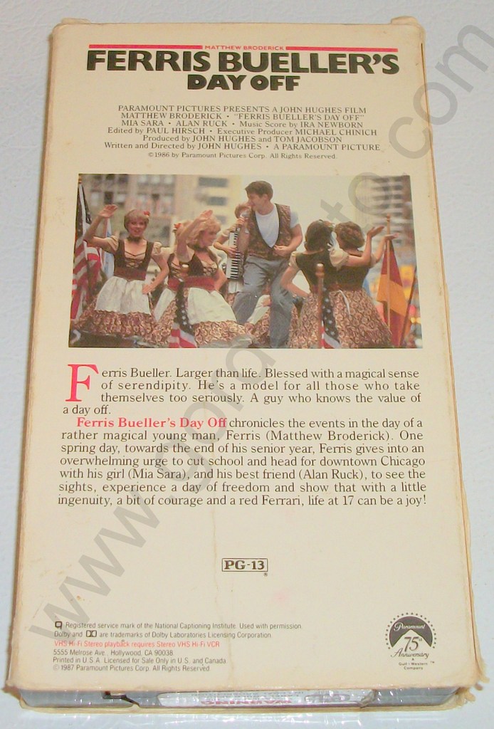 Ferris Bueller's Day Off (1987, Video, VHS Format) - Image 2