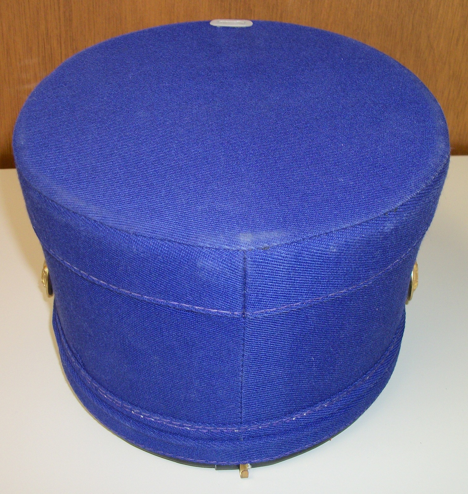 Purple White Gold Trim Chin Strap Marching Band Uniform Shako Hat Head Covering - Image 3