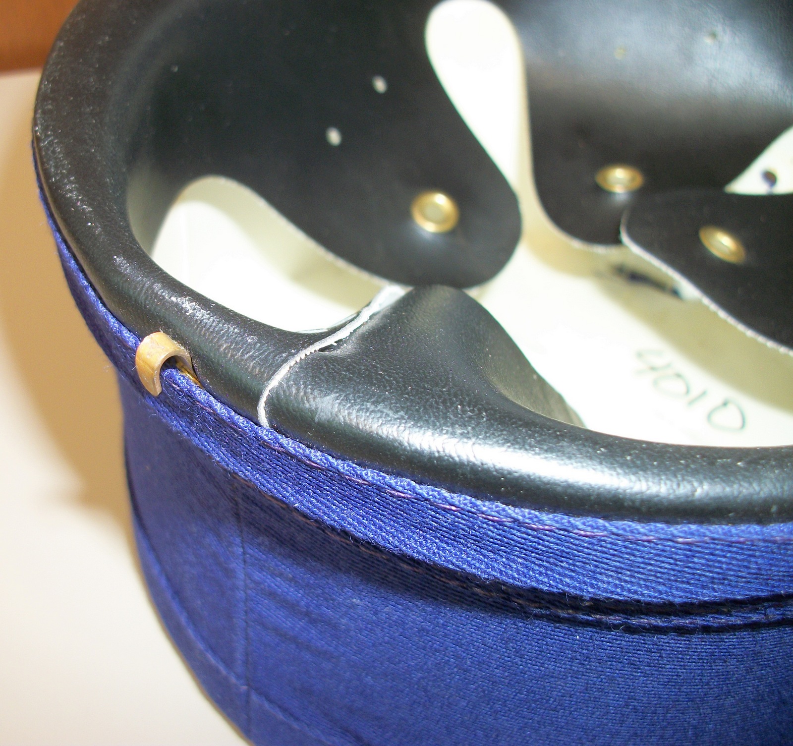 Purple White Gold Trim Chin Strap Marching Band Uniform Shako Hat Head Covering - Image 8