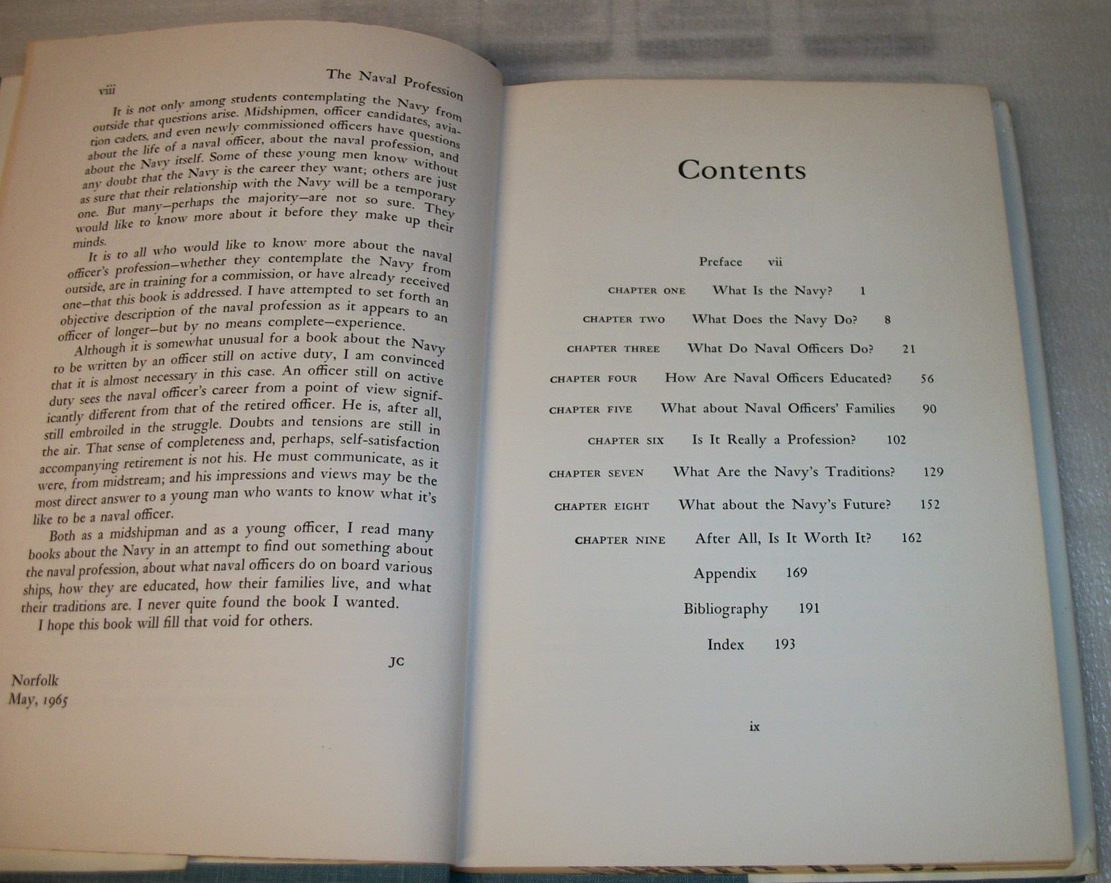 The Naval Profession by Rear Admiral James Calvert Hardcover Book Officer 1965 - Image 5