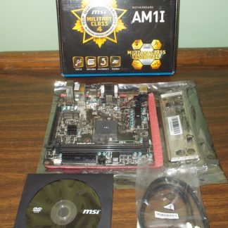 MSI AM1I AMD Socket AM1 ITX Motherboard w/ Box, Driver DVD for PARTS/REPAIR