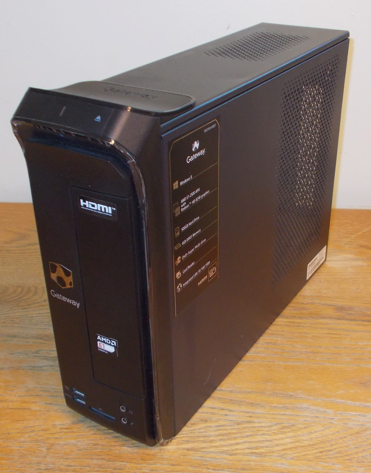 Gateway SX2185 SFF Slim Desktop PC Computer 8GB RAM 120GB SSD AMD E1 Linux Mint 19.3