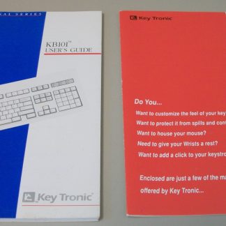 Key Tronic KeyTronic KB101 Keyboard Manual User's Installation Guide 1992 PC XT