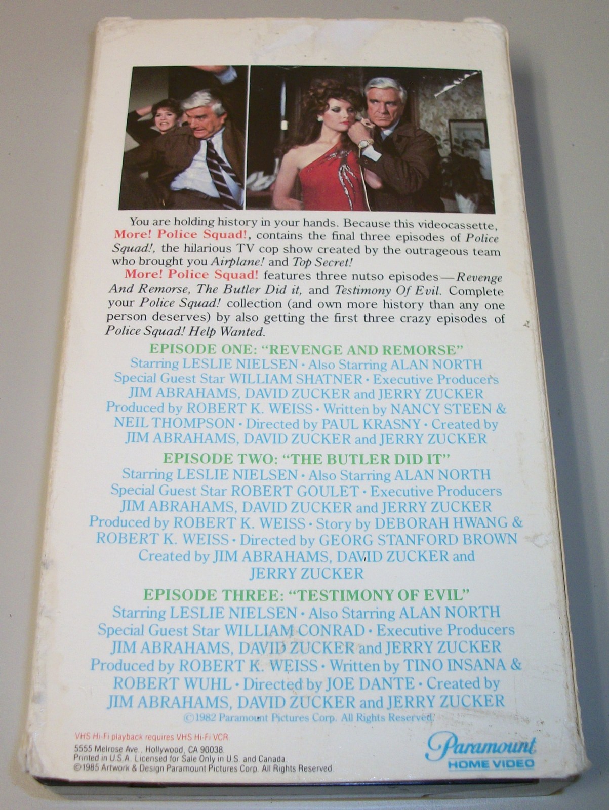 More! Police Squad! Leslie Nielsen Alan North Abrahams Zucker VHS Paramount 1985 - Image 6