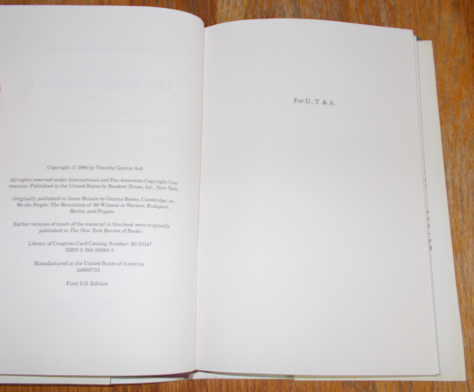 The Magic Lantern by Timothy Garton Ash 1990 Revolution of 89 Warsaw Berlin Prague - Image 3