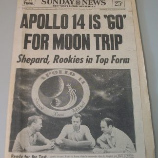 New York Daily News Jan 31, 1971 Apollo 14 Alan Shepard Stuart Roosa Ed Mitchell