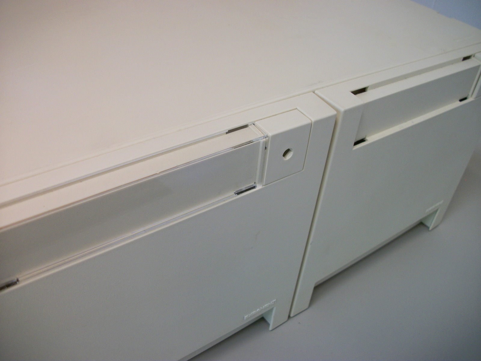 EX2QNENT 5.25" Plastic 2 Drawer Floppy Disk Diskette Storage Holder Box Container - Image 2