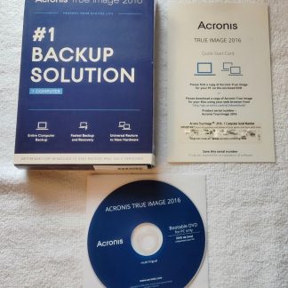 Acronis True Image 2016 1 Computer PC or Mac Backup Recovery Software Box, Disc