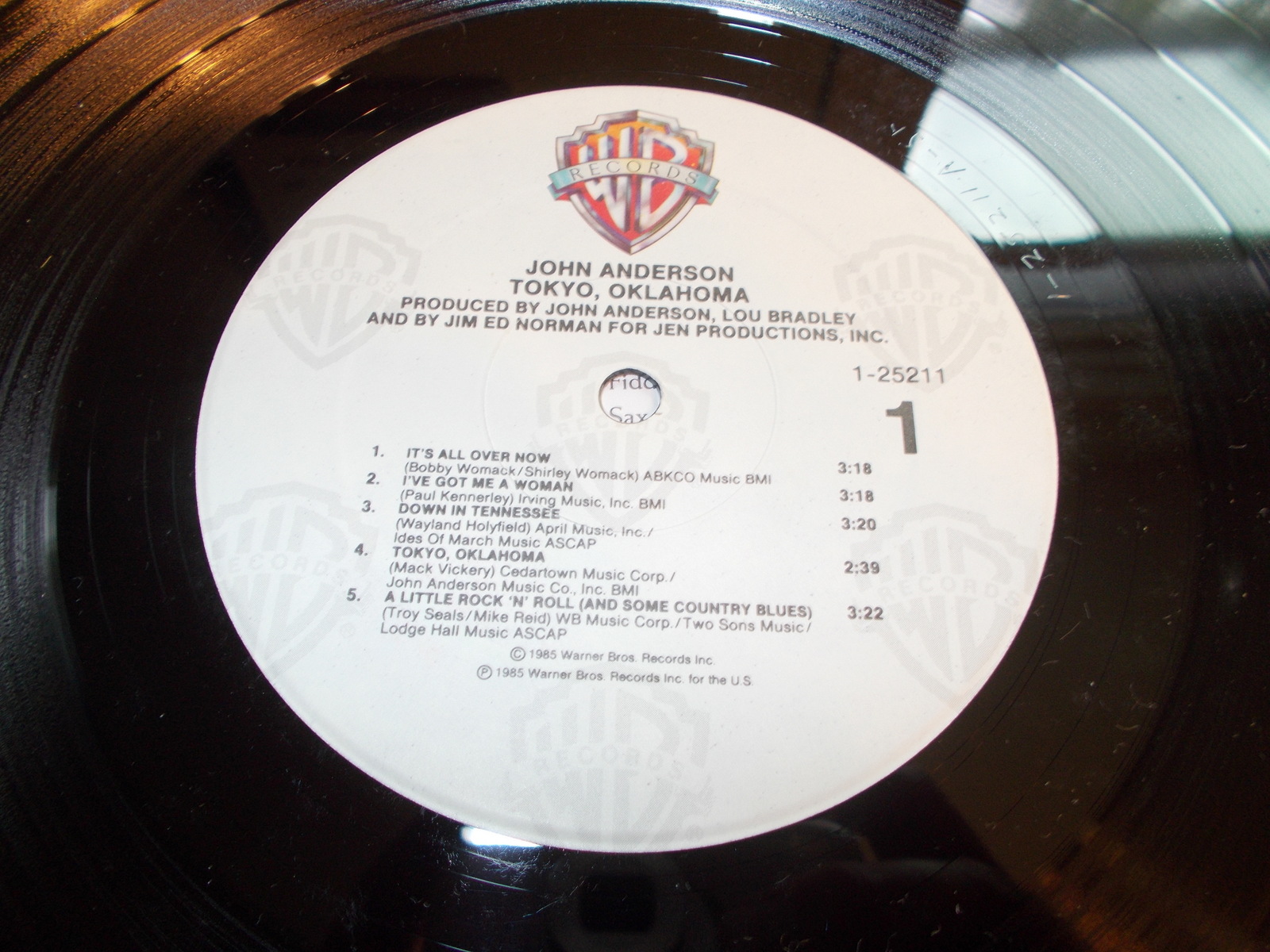 John Anderson Tokyo, Oklahoma Vinyl 12" Record Warner Bros 9 25211-1 1985 33 1/3 - Image 8
