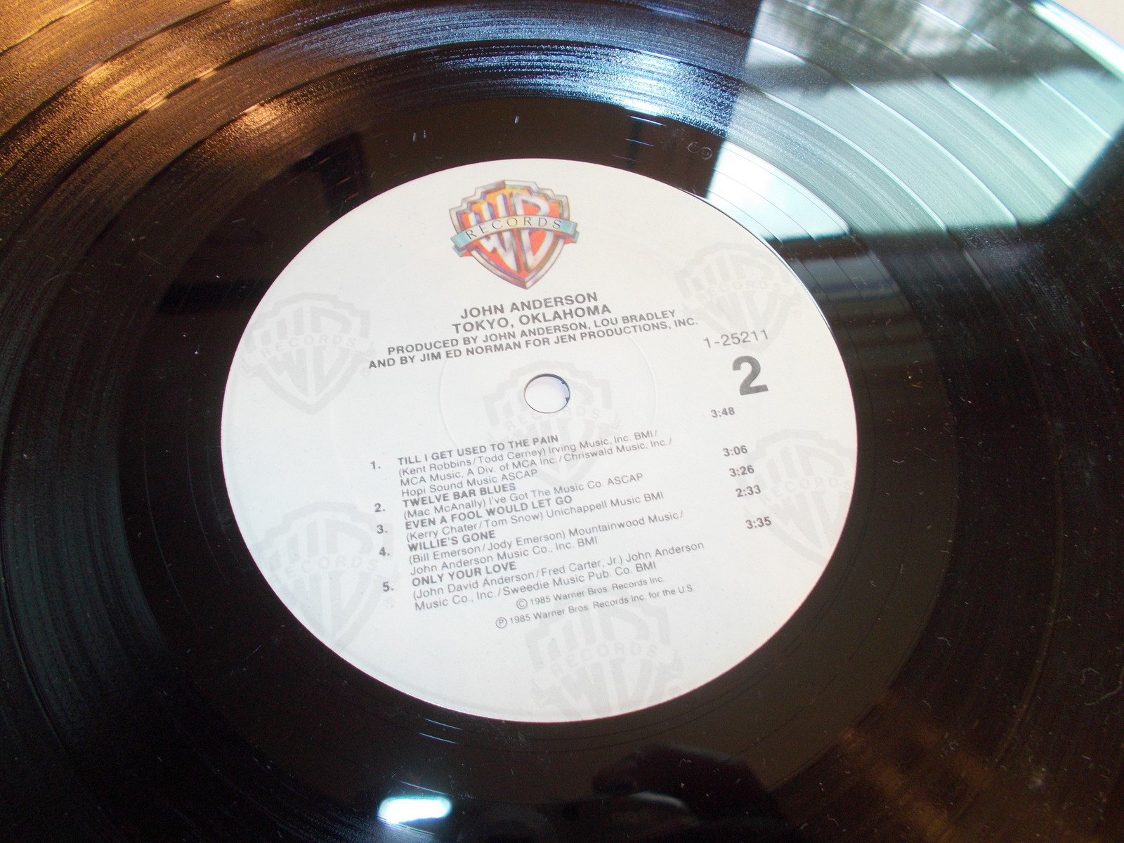John Anderson Tokyo, Oklahoma Vinyl 12" Record Warner Bros 9 25211-1 1985 33 1/3 - Image 10
