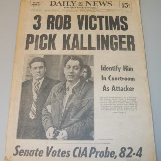 New York Daily News 28 January 1975 Joseph Kallinger IRA Bombings F-14A Tomcat