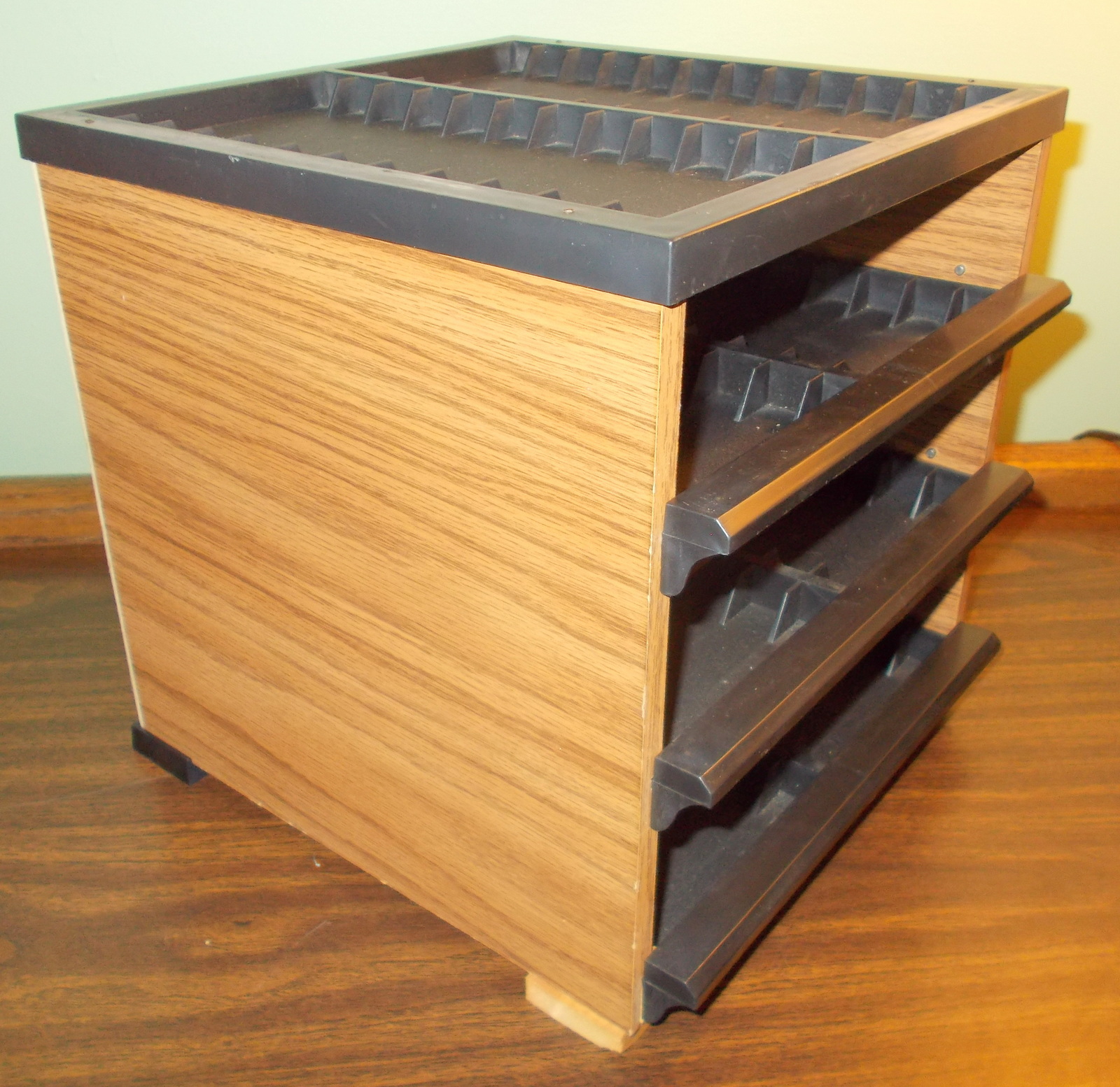 Faux Wood & Plastic 3 Drawer Storage Holder Box Container for 90 Cassette Tapes - Image 5