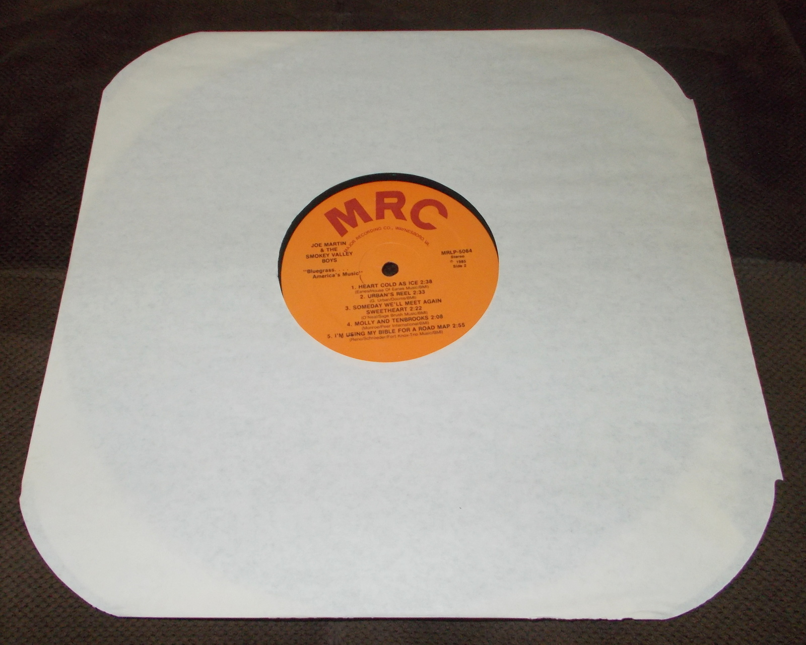 Joe Martin & Smokey Valley Boys Bluegrass America's Music 33 1/3 RPM Vinyl 12" Record - Image 4