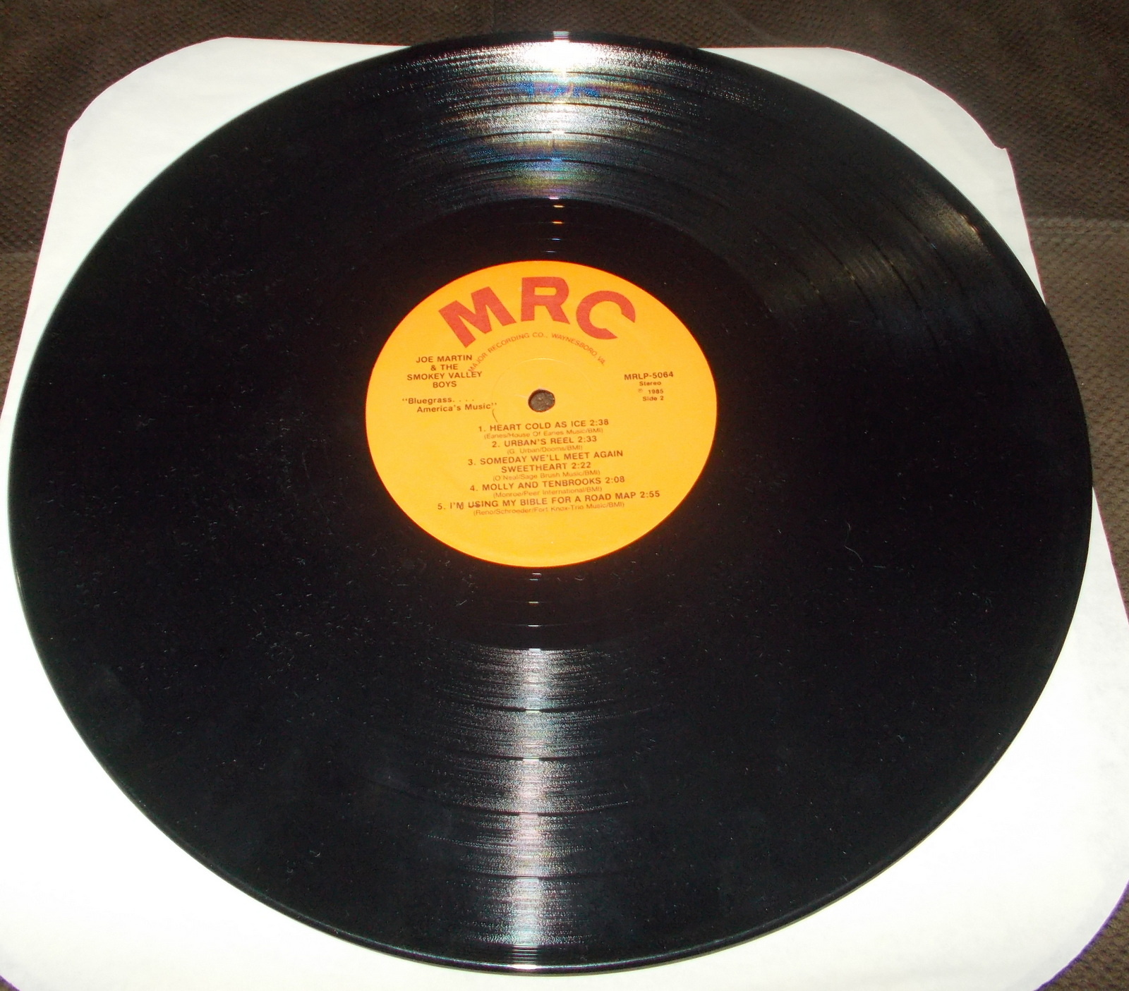 Joe Martin & Smokey Valley Boys Bluegrass America's Music 33 1/3 RPM Vinyl 12" Record - Image 5