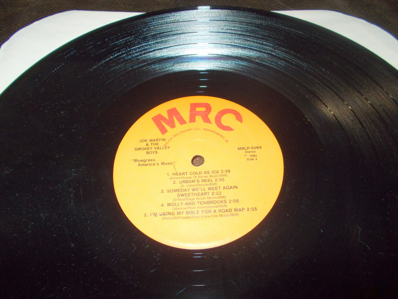 Joe Martin & Smokey Valley Boys Bluegrass America's Music 33 1/3 RPM Vinyl 12" Record - Image 6