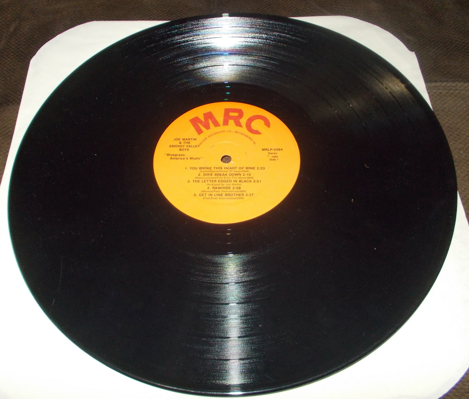 Joe Martin & Smokey Valley Boys Bluegrass America's Music 33 1/3 RPM Vinyl 12" Record - Image 7