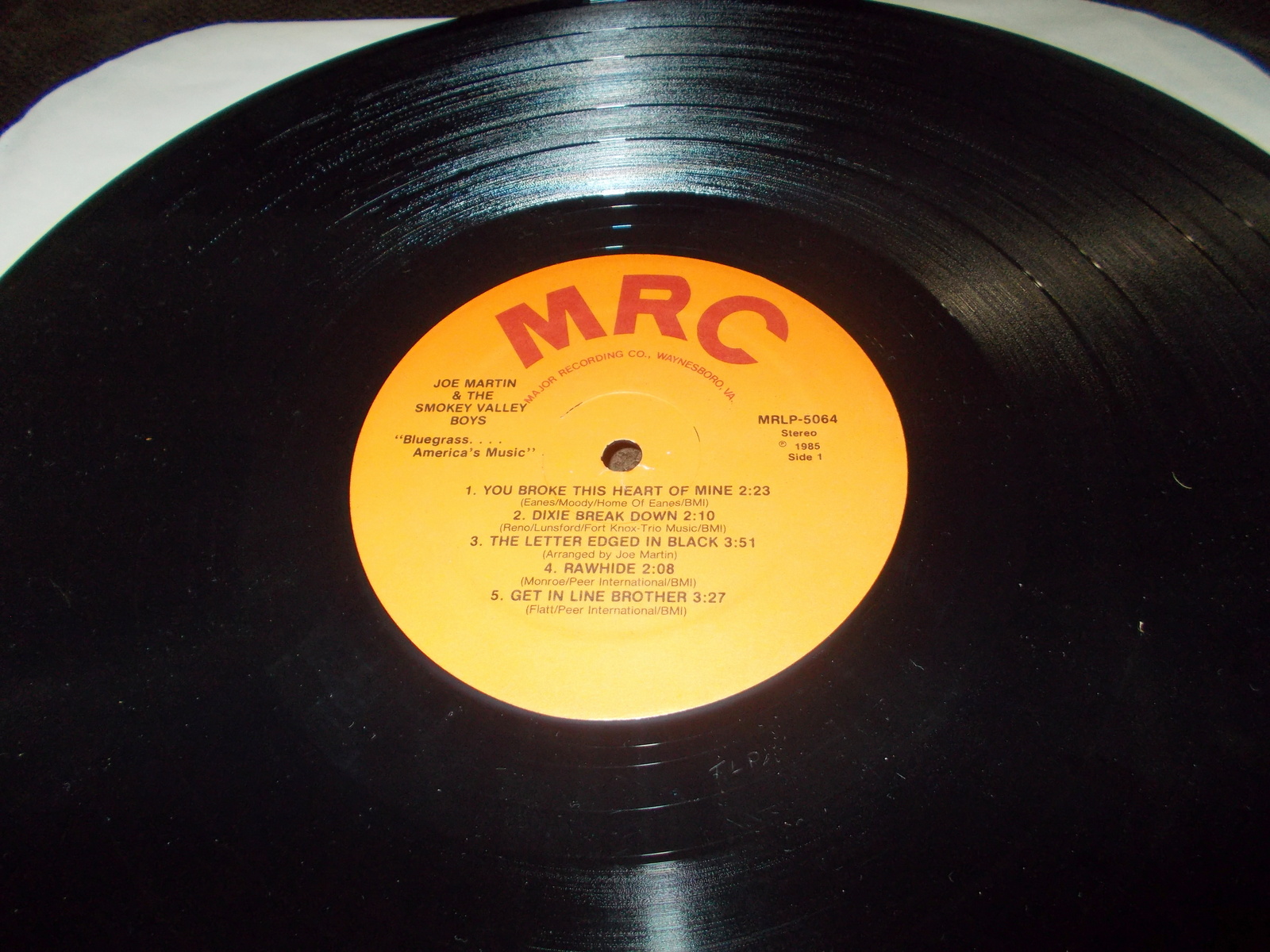 Joe Martin & Smokey Valley Boys Bluegrass America's Music 33 1/3 RPM Vinyl 12" Record - Image 8