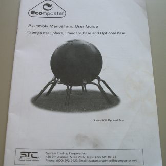 Original Ecomposter Sphere Standard Optional Base Assembly Manual and User Guide