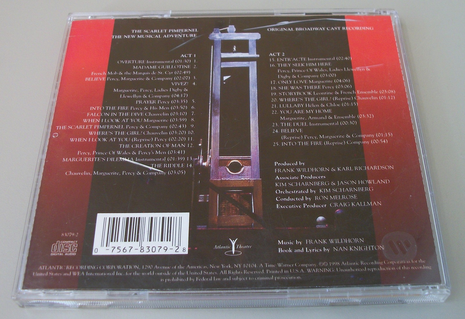 The Scarlet Pimpernel Musical Original Broadway Cast Recording Album CD 1998 - Image 2