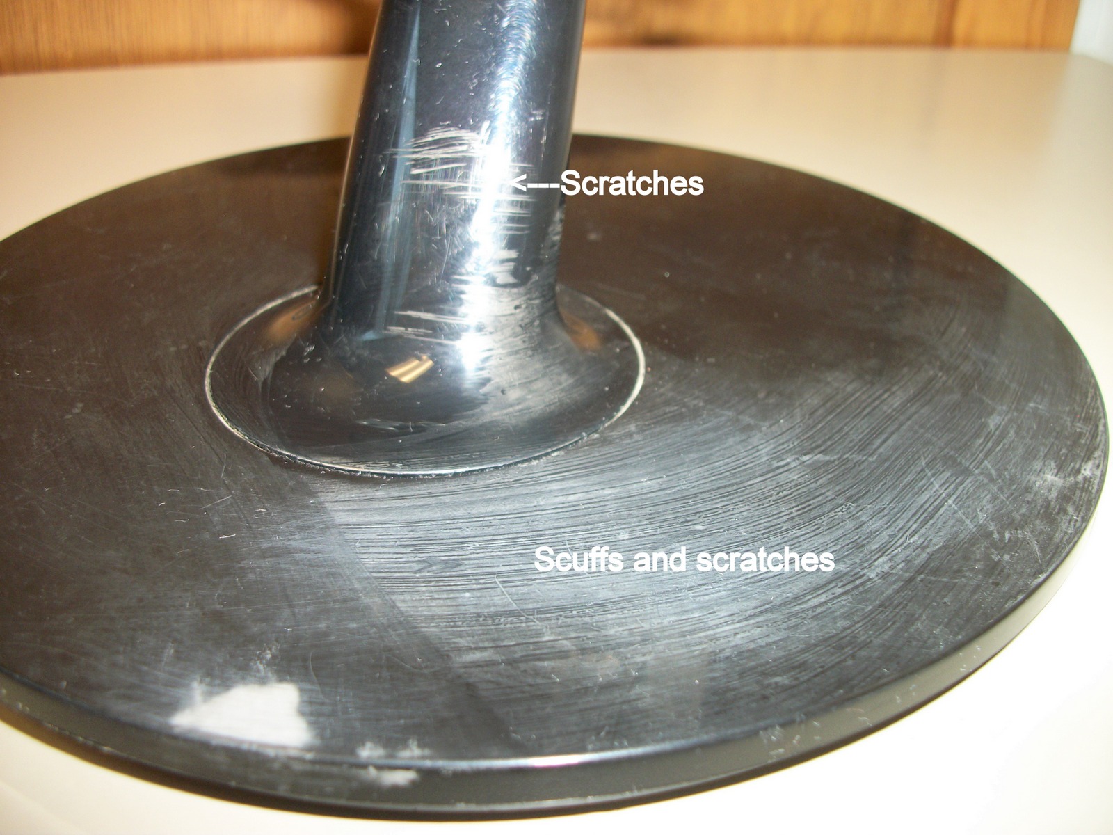 Black Asus VS247H-P Monitor Screen Display Stand Base w/ Screws Nubs Used Cond. - Image 5