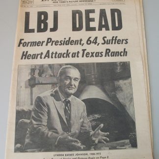 New York Daily News 23 January 1973 Death President Johnson LBJ Foreman Frazier