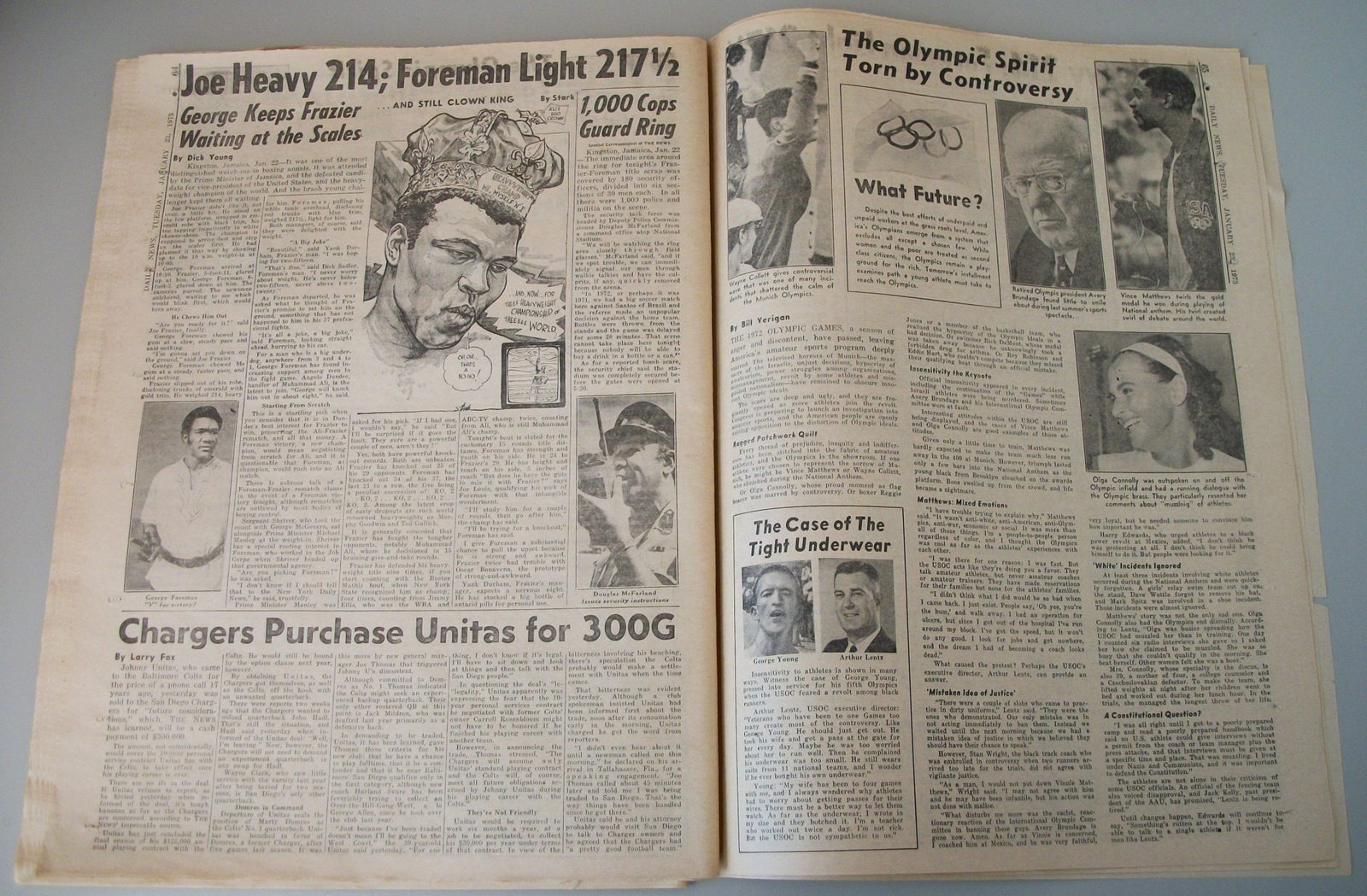 New York Daily News 23 January 1973 Death President Johnson LBJ Foreman Frazier - Image 13