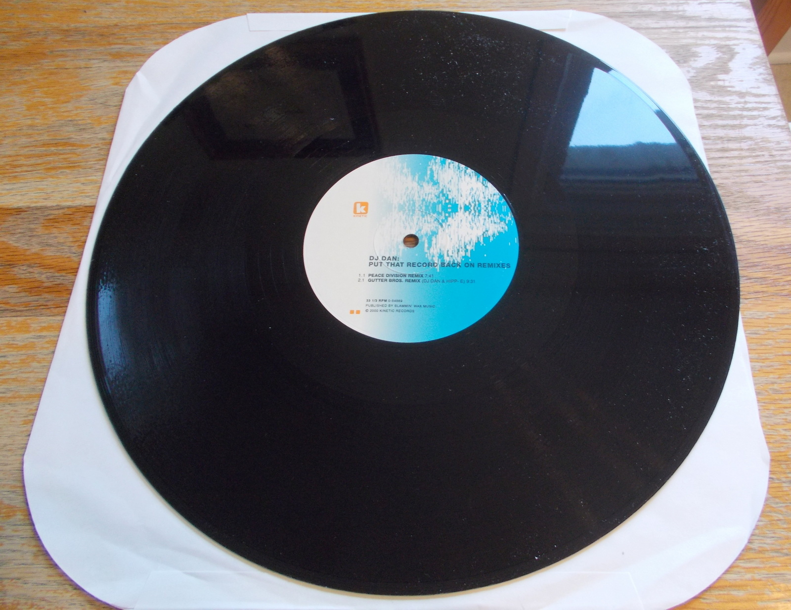 DJ Dan Put That Record Back On Remixes 331/3 RPM Vinyl 12" Record Kinetic 2000 - Image 7