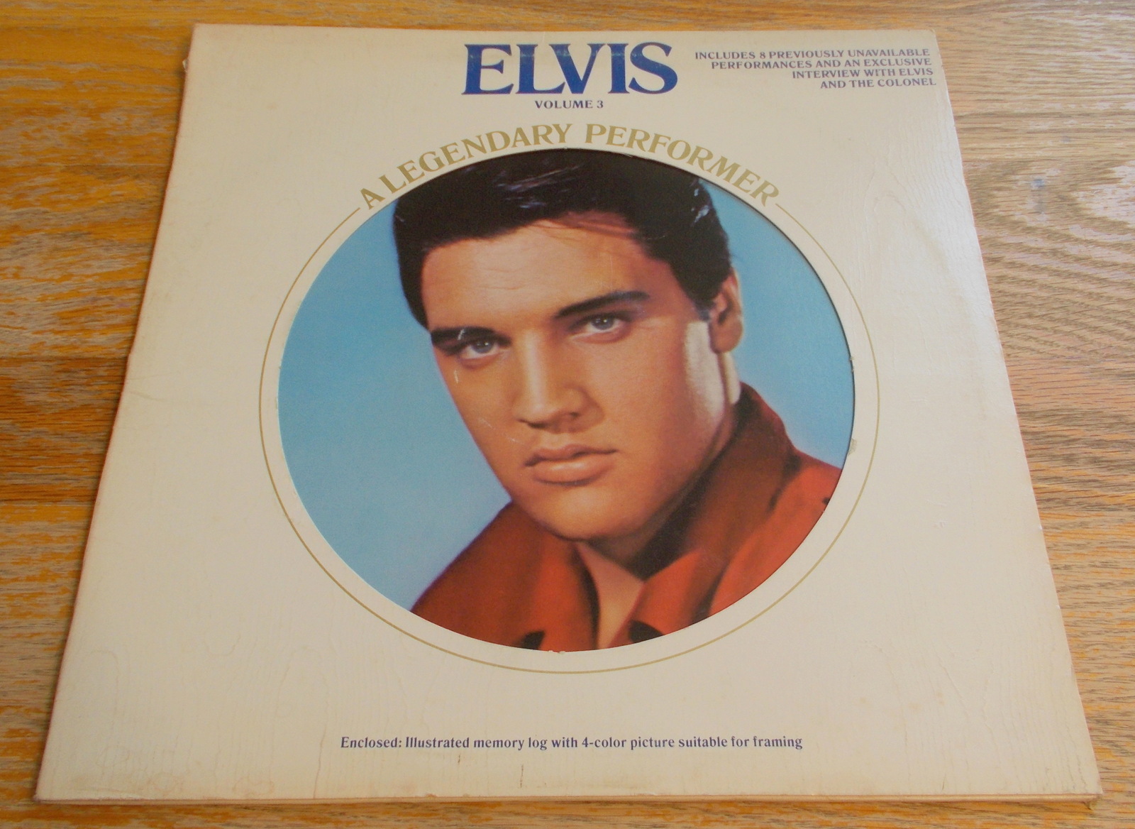 Elvis Presley Legendary Performer Vol 3 331/3 RPM Vinyl 12" Record RCA CPL1-3082 1978
