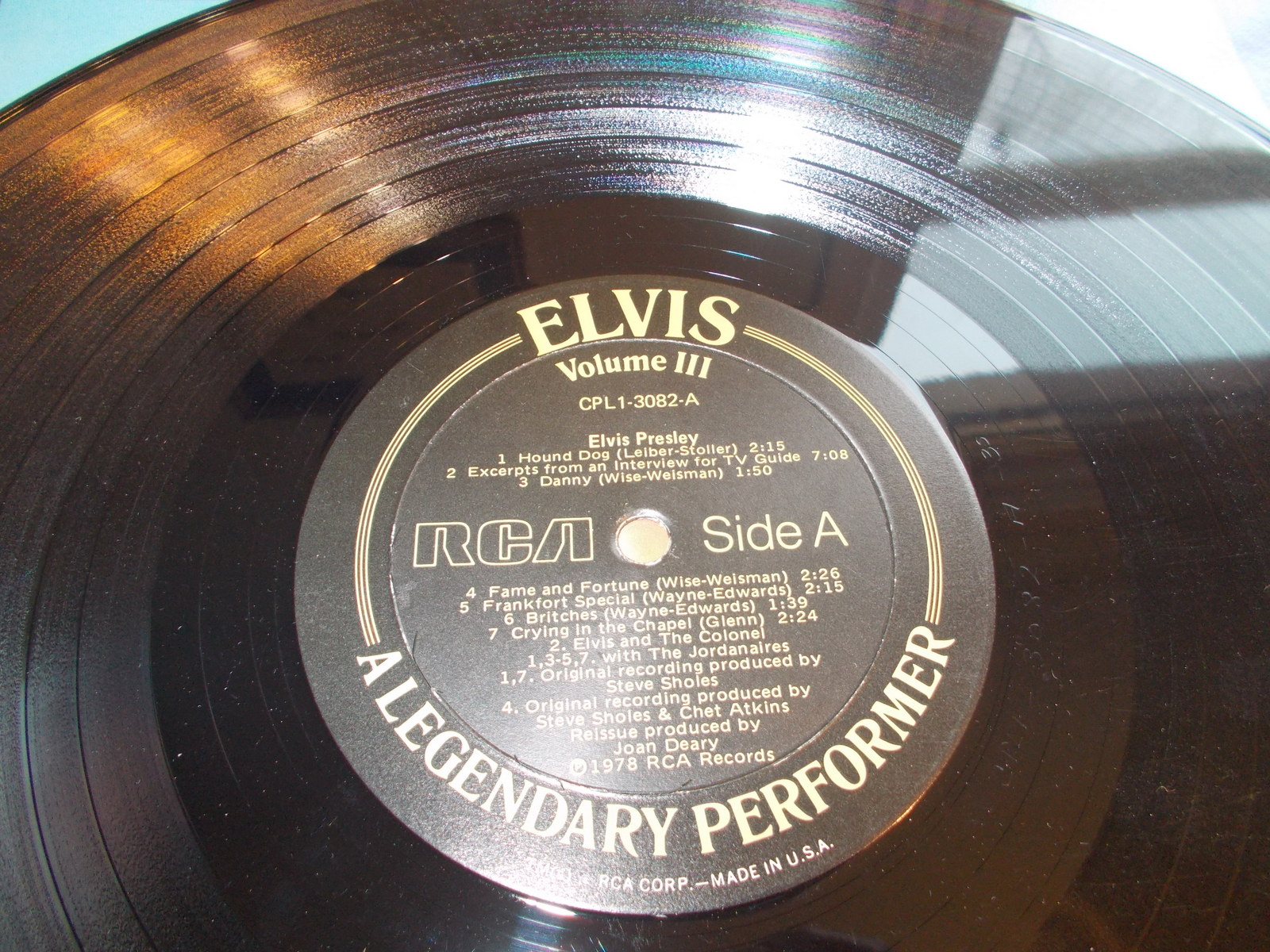 Elvis Presley Legendary Performer Vol 3 331/3 RPM Vinyl 12" Record RCA CPL1-3082 1978 - Image 9