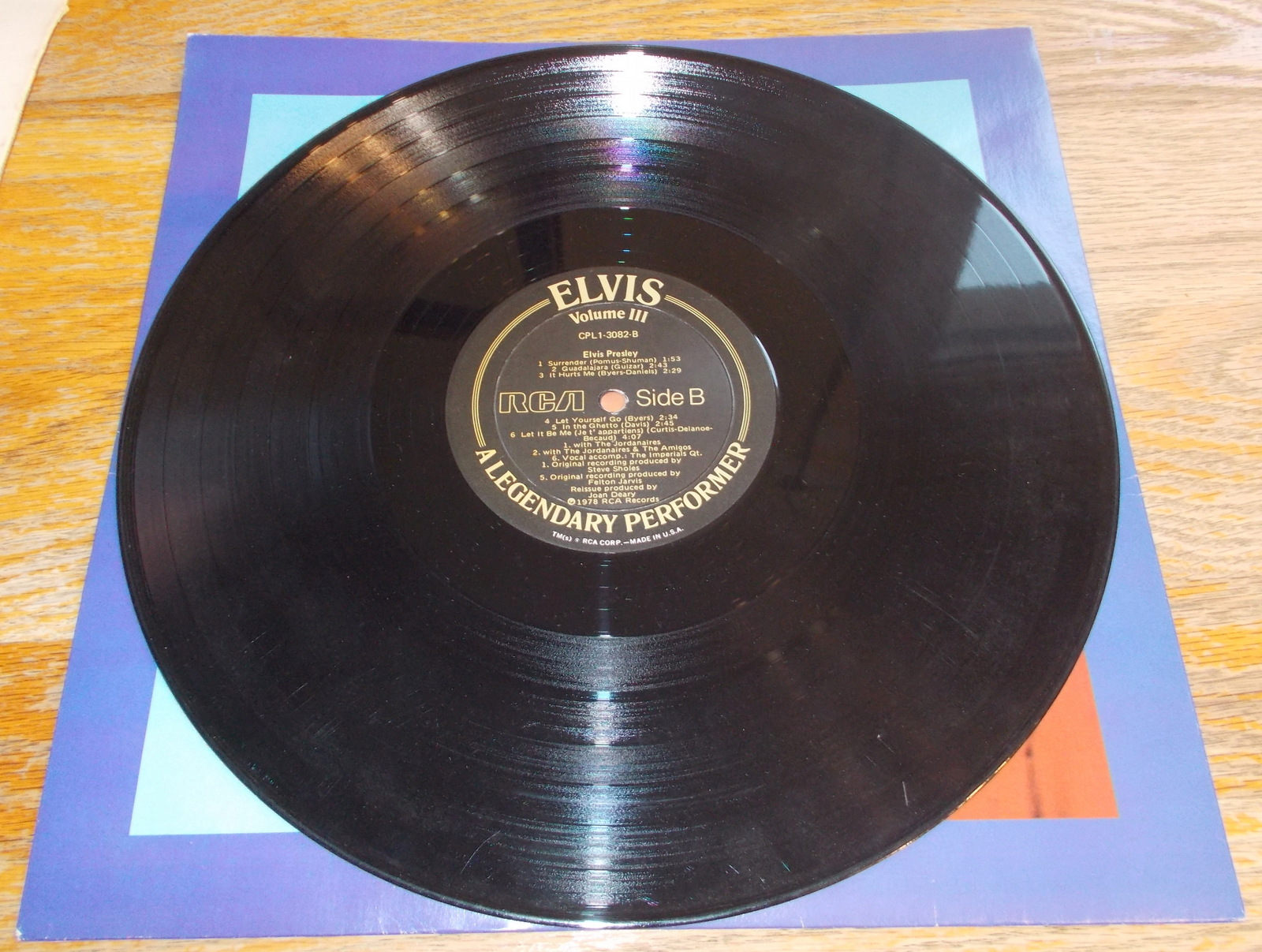 Elvis Presley Legendary Performer Vol 3 331/3 RPM Vinyl 12" Record RCA CPL1-3082 1978 - Image 10