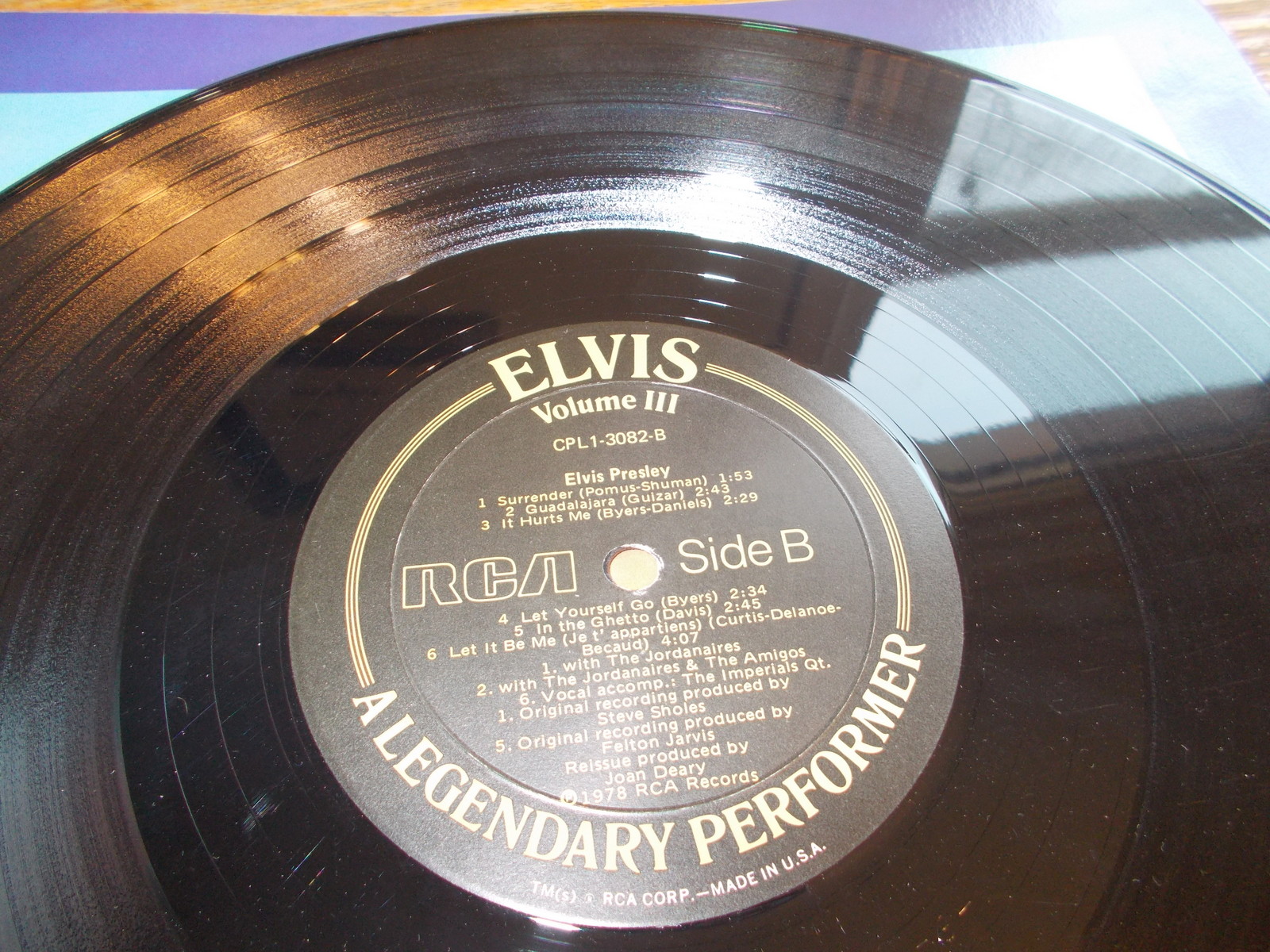 Elvis Presley Legendary Performer Vol 3 331/3 RPM Vinyl 12" Record RCA CPL1-3082 1978 - Image 11