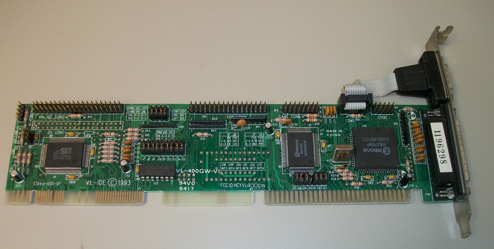 CT Continental VL-400GW-V1 VESA VLB IDE HDD IO Controller Card Board Serial 1993
