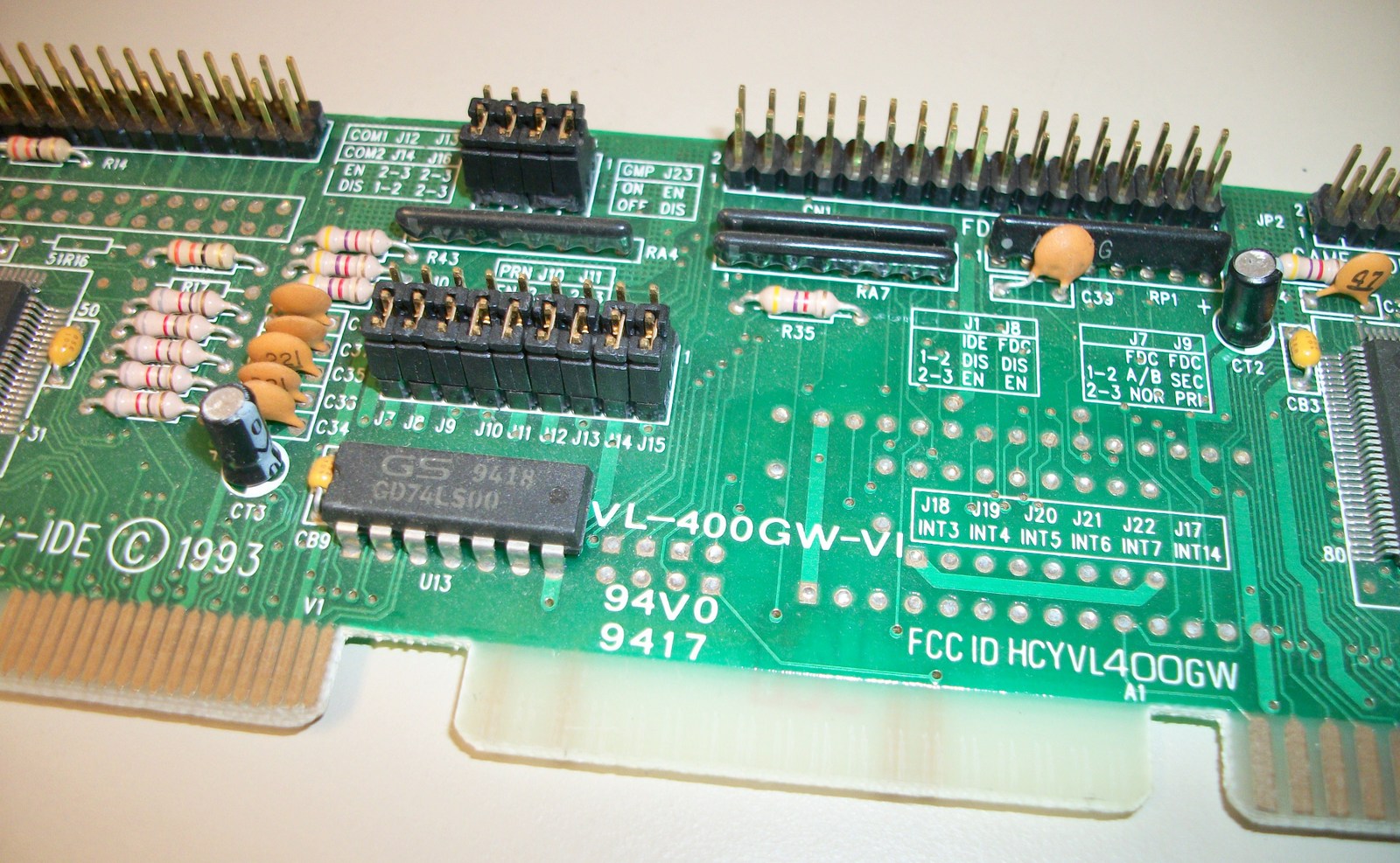 CT Continental VL-400GW-V1 VESA VLB IDE HDD IO Controller Card Board Serial 1993 - Image 2