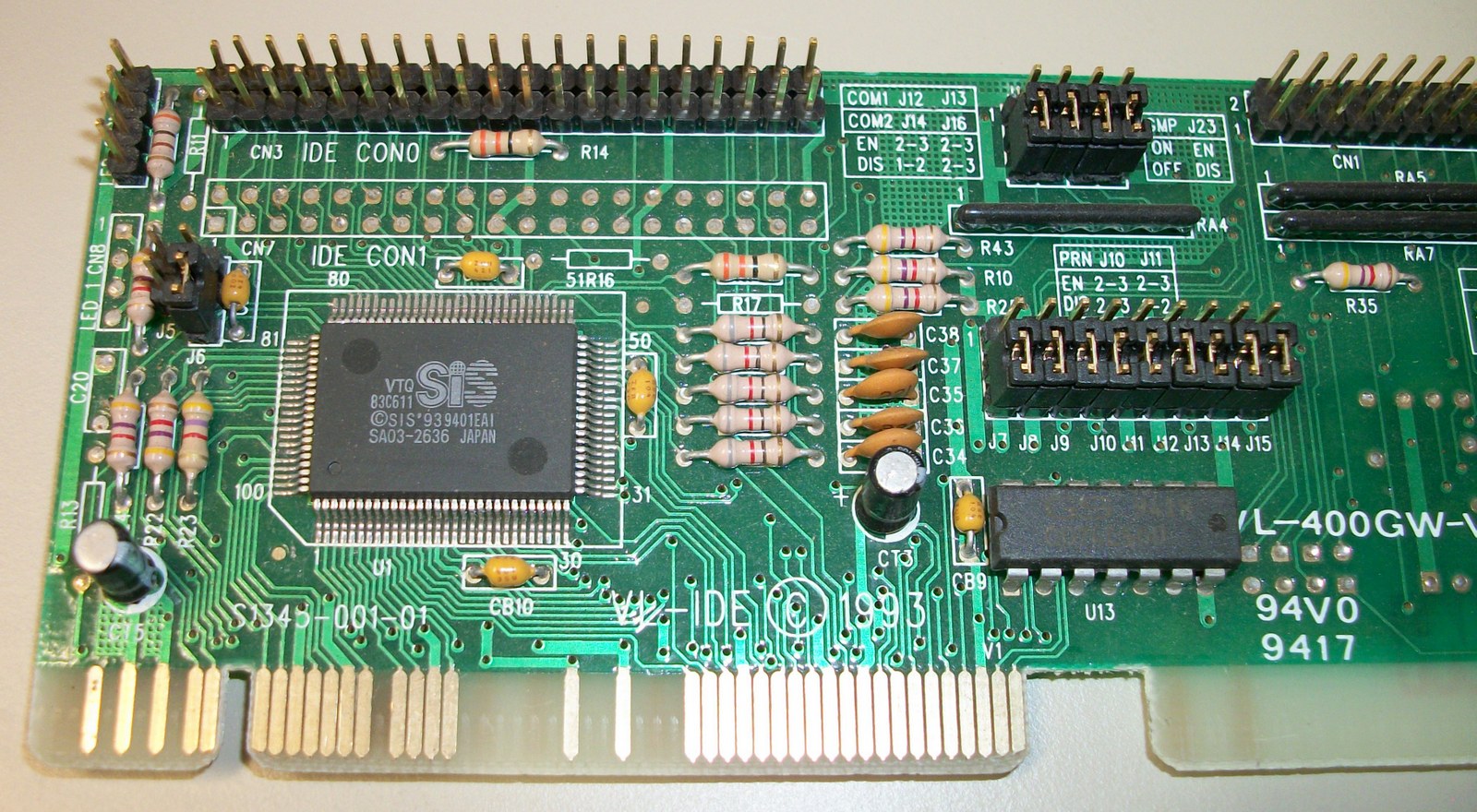 CT Continental VL-400GW-V1 VESA VLB IDE HDD IO Controller Card Board Serial 1993 - Image 6