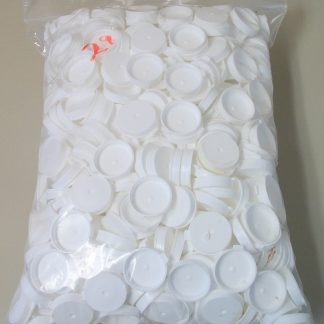 Lot 640 Small White Snap-On Bottle Caps Good Used Condition 1" Diam X 1/4" Thick