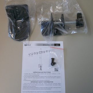 4" Heavy Black Steel C-Clamp for Desk or Table for Wali Monitor Mounts WL-M002