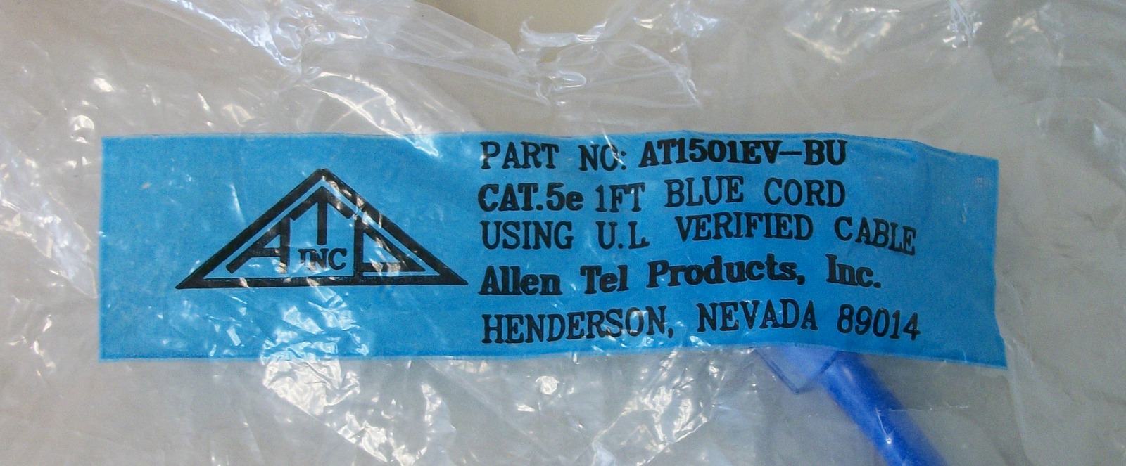 Lot of 15 New Allen Tel 1ft Cat 5e Blue Network TP Patch Cable Cord AT1501EV-BU - Image 4