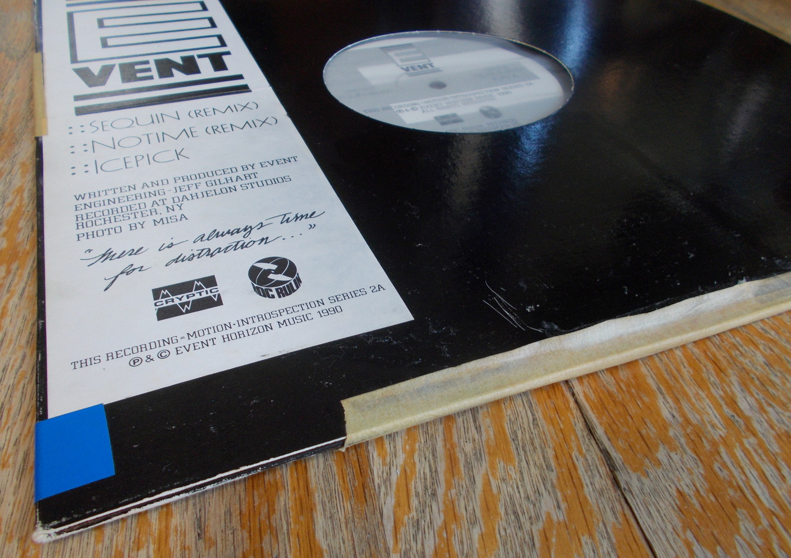 EVENT Sequin NoTime IcePick Electro 331/3 RPM Vinyl 12" Record 1990 Roc Rulin' - Image 2