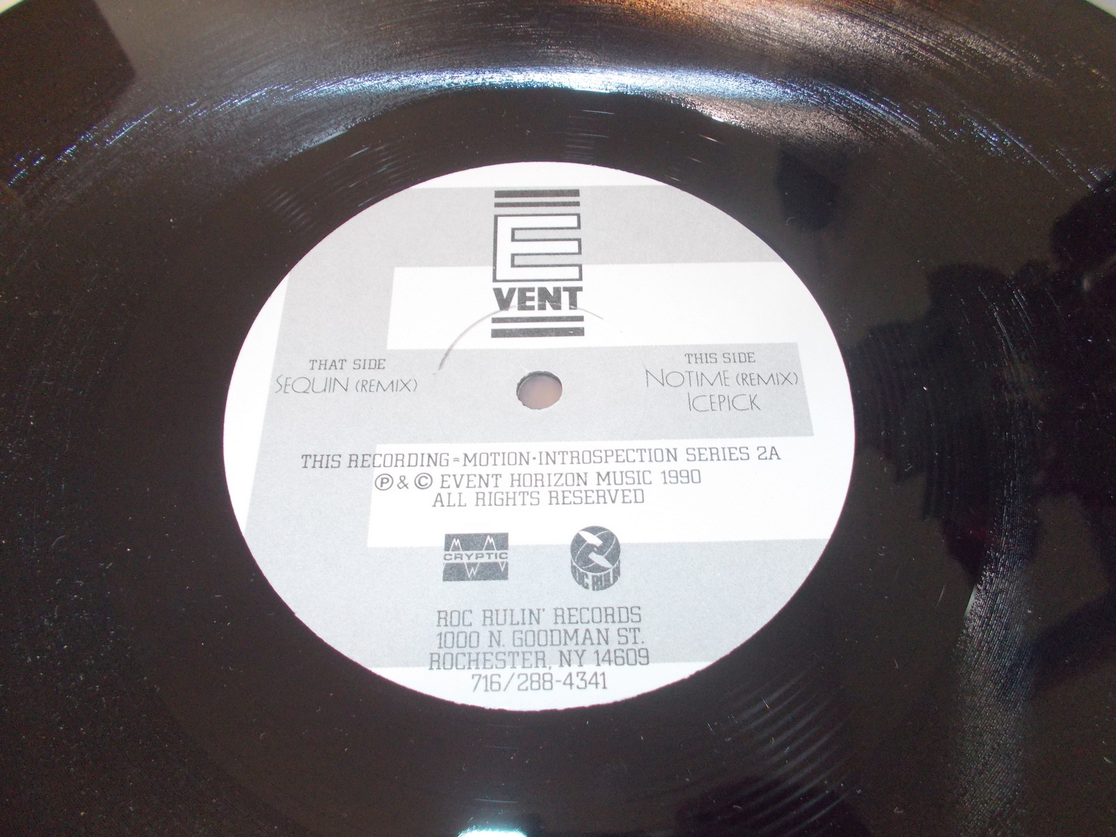 EVENT Sequin NoTime IcePick Electro 331/3 RPM Vinyl 12" Record 1990 Roc Rulin' - Image 8