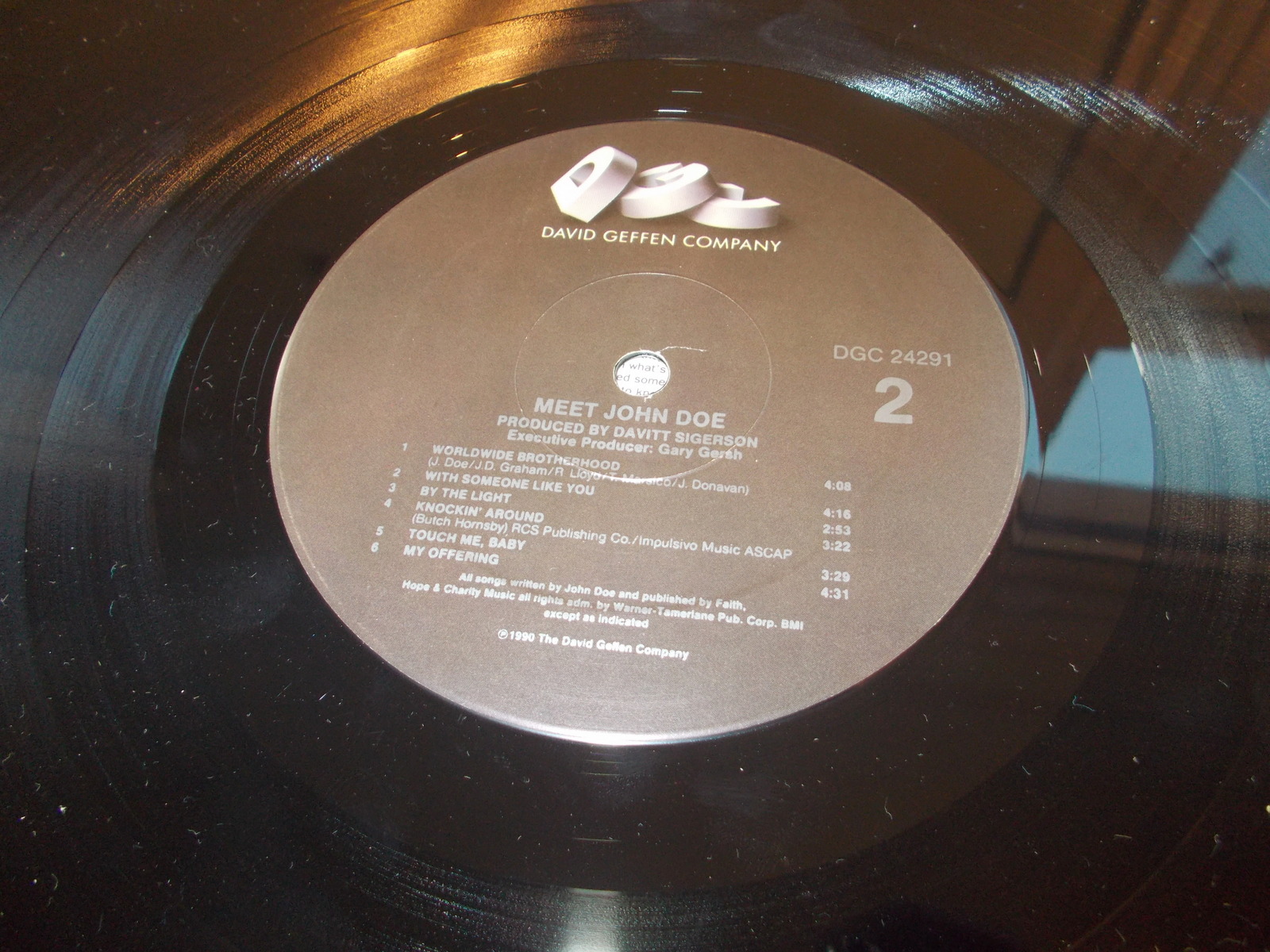 John Doe Meet John Doe 12" Vinyl Record LP 33RPM 1990 DGC 24291 David Geffen - Image 11