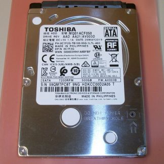 Toshiba 500GB Laptop 7mm Thin 2.5" SATA Hard Disk Drive MQ01ACF050 May 2019