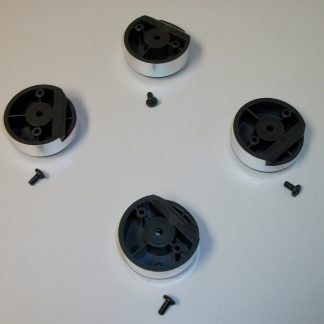 Set of 4 Black / Silver Plastic Feet Foot for Corsair Carbide 678C Computer Case