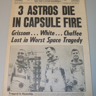 New York Daily News 28 January 1967 Apollo 1 Fire Tragedy Grissom White Chaffe