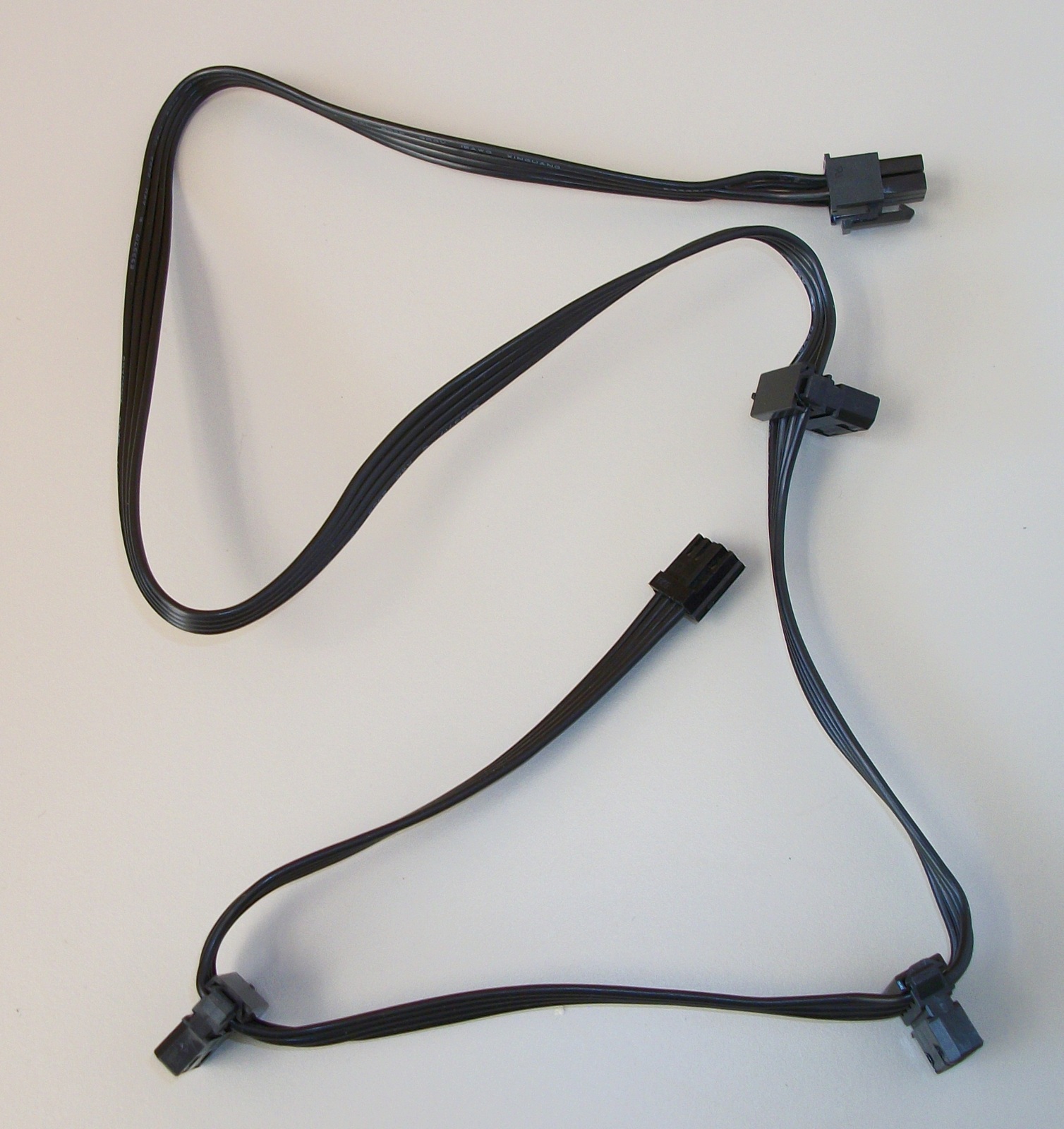 3 x Molex, 1 x Floppy Plugs Modular Power Cable for EVGA 500BQ Power Supply 34" - Image 4